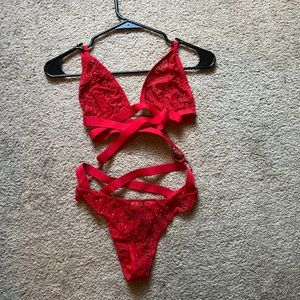 Red Jeweled RAVE Onepiece